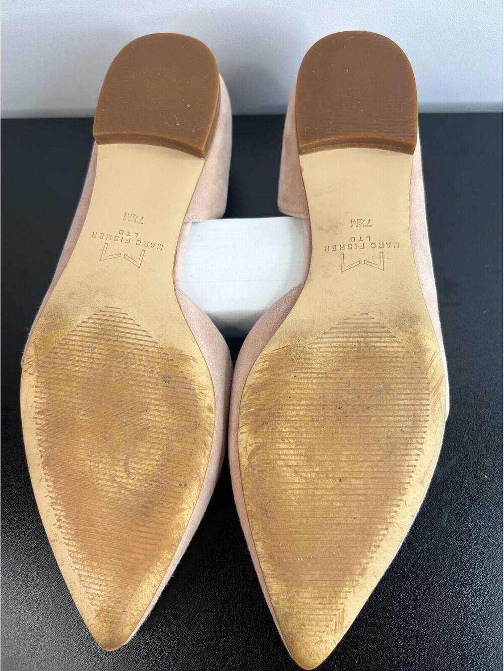 NEW Marc Fisher Labela Womens Slingback Pointed-Toe  Pump-Nude Suede Size 7.5M - Picture 12 of 13